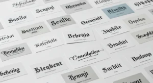 selection of font