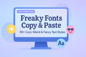 Freaky font copy and paste